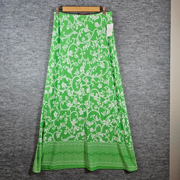 Vince Camuto Floral Print Maxi Skirt in Jolly Green at Nordstrom Large - Picture 1 of 2